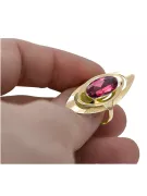 14 كارت من الذهب الأصفر الروبين خاتم فينتاج vrc189y